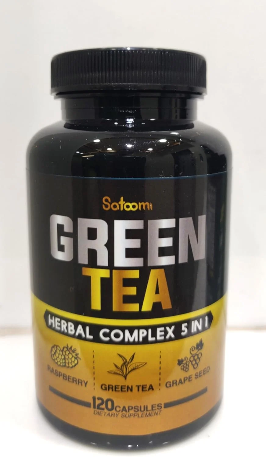 عصاره چای سبز ارگانیک 5 در 1 ساتومی با EGCG - 14200 میلی گرم در هر وعده - مخلوط تمشک، دانه انگور، جیمنما و کولئوس فورسکوهلی - پشتیبانی از قلب، تعادل بدن و سیستم ایمنی برای 2 ماه