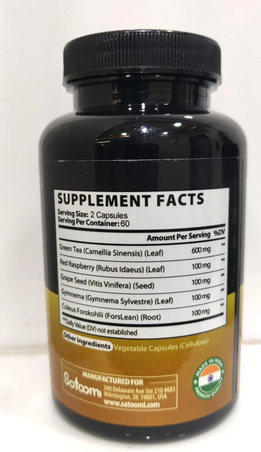 عصاره چای سبز ارگانیک 5 در 1 ساتومی با EGCG - 14200 میلی گرم در هر وعده - مخلوط تمشک، دانه انگور، جیمنما و کولئوس فورسکوهلی - پشتیبانی از قلب، تعادل بدن و سیستم ایمنی برای 2 ماه