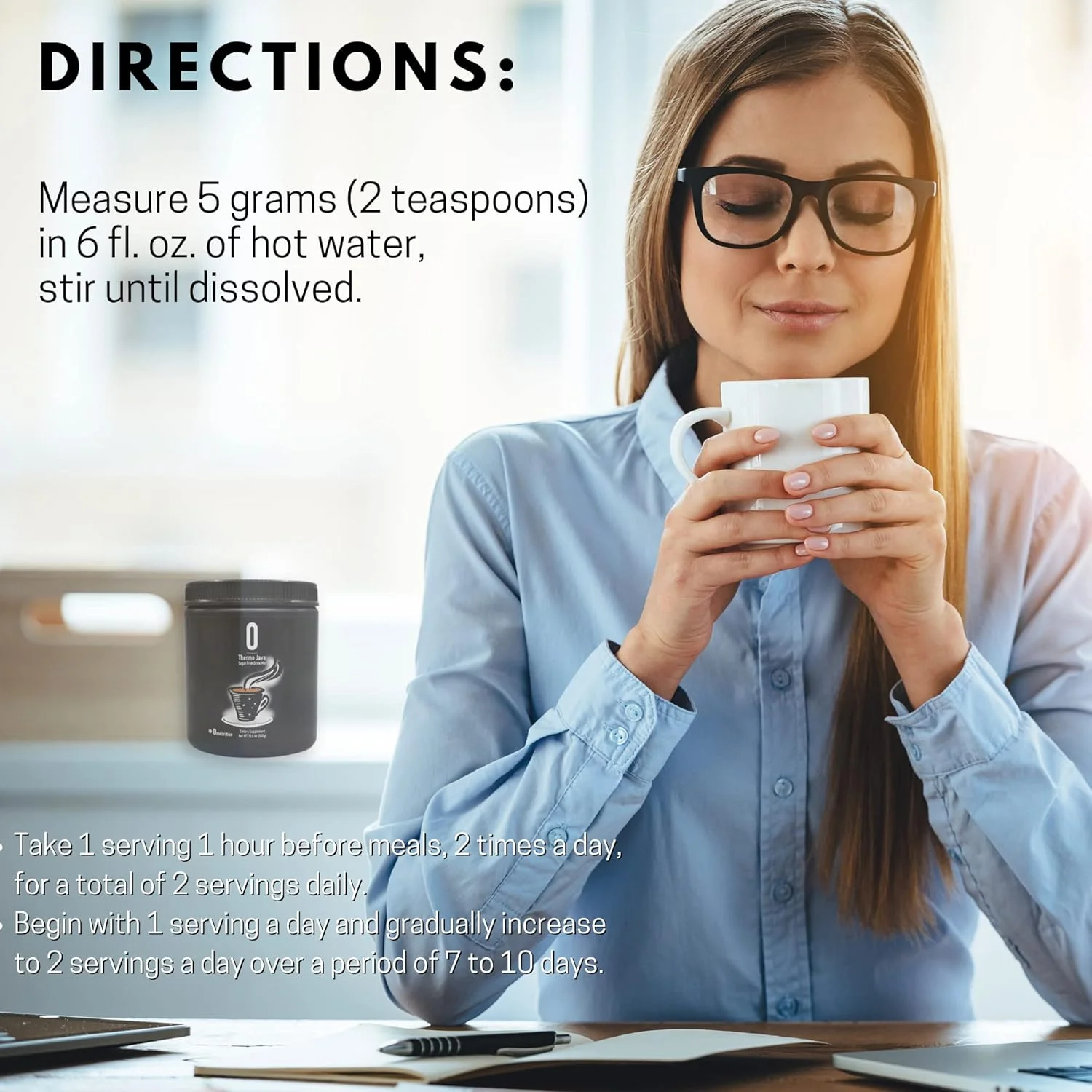 مخلوط نوشیدنی بدون شکر ترمو جاوا Omnitrition، بطری 300 گرمی