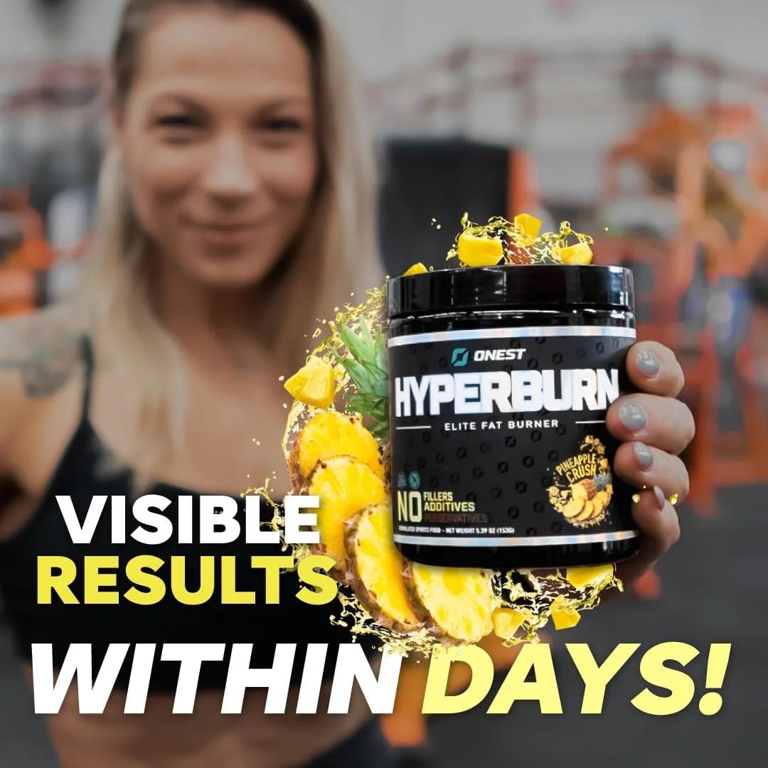پودر افزایش سوخت و ساز بدن ONEST Hyperburn – 153 گرم (30 سروینگ) افزایش انرژی و مکمل پشتیبانی از عملکرد، تقویت کننده متابولیسم و پودر تغذیه ورزشی برای مردان و زنان