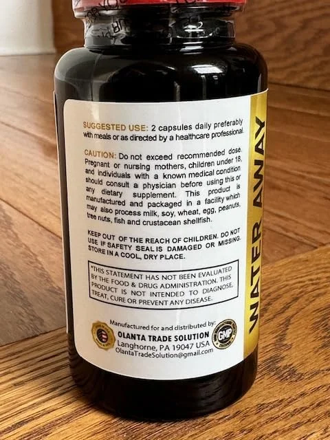 مکمل دفع آب - دیورتیک های گیاهی برای احتباس آب، قرص های کاهش وزن آب اضافی، دفع سریع آب، خار مریم - 1 بطری 60 کپسول