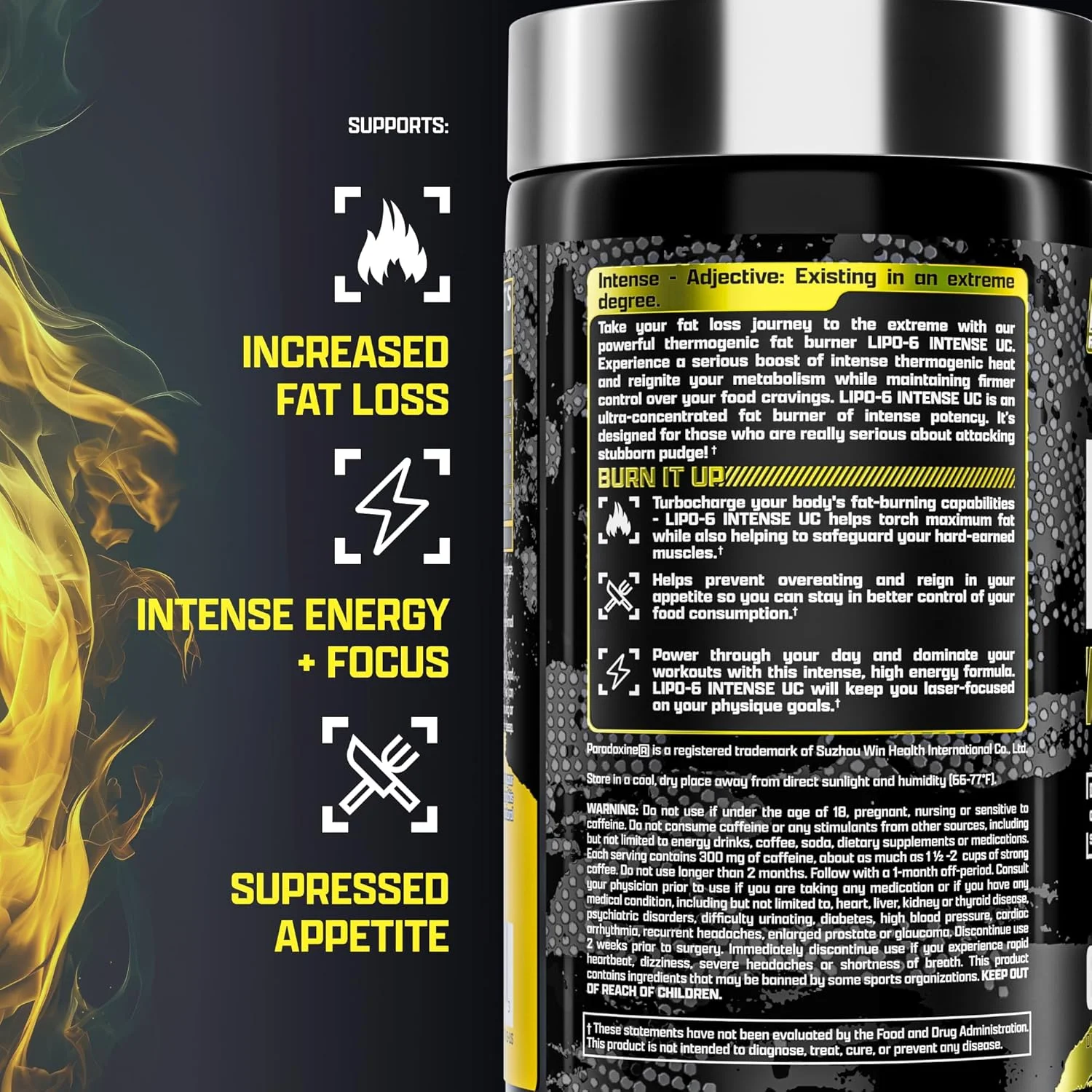 ناترکس ریسرچ لیپو 6 بلک اینتنس الترا کنسانتره ترموژنیک چربی سوز شکم برای آقایان و بانوان | مکمل کاهش وزن رژیمی و سرکوب کننده اشتها | 60 عدد قرص رژیمی