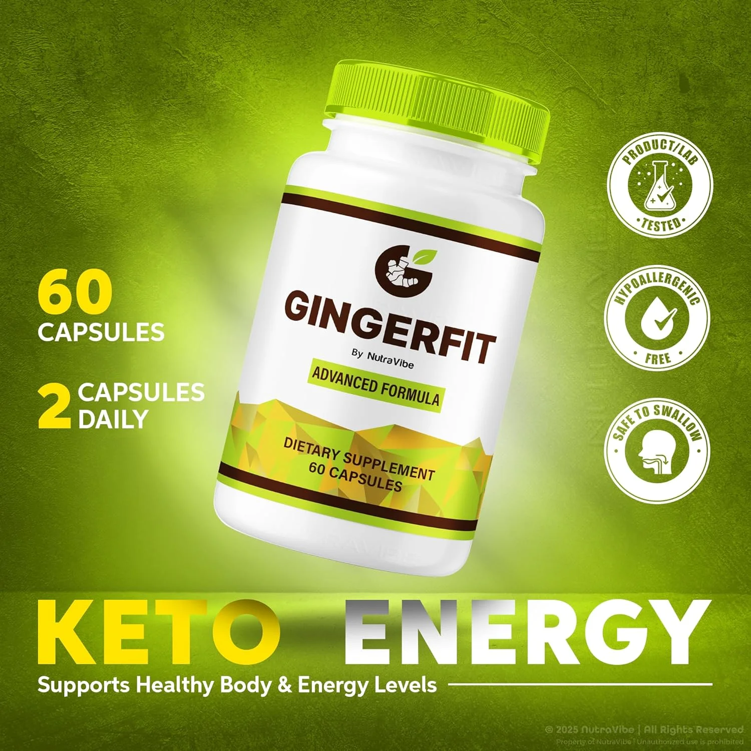 (2 بسته) کپسول های ممتاز زنجبیل فیت - فرمول اصلی زنجبیل فیت با مواد طبیعی برای حمایت از تعادل سالم بدن | قرص های آسان مصرف، نظرات رسمی (120 کپسول)