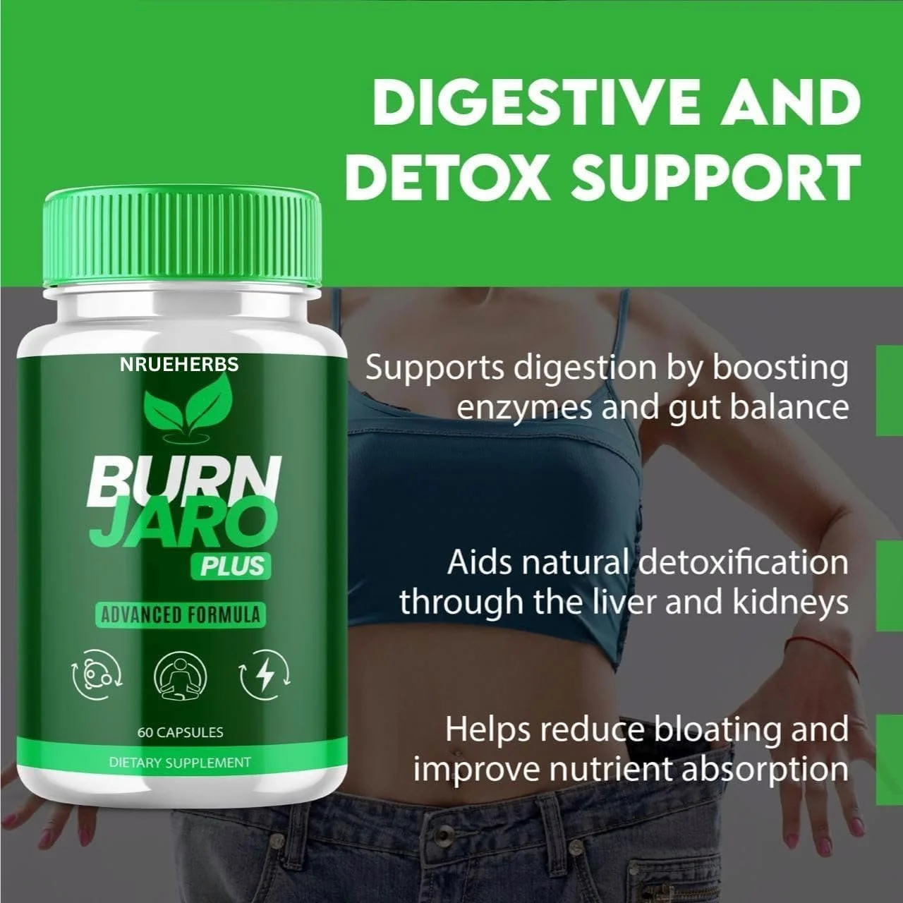 برن جارو پلاس، قرص برن جارو، کپسول نمک صورتی برن جارو، مکمل رسمی حداکثر قدرت، فرمول پیشرفته بنجارو (60 عدد)