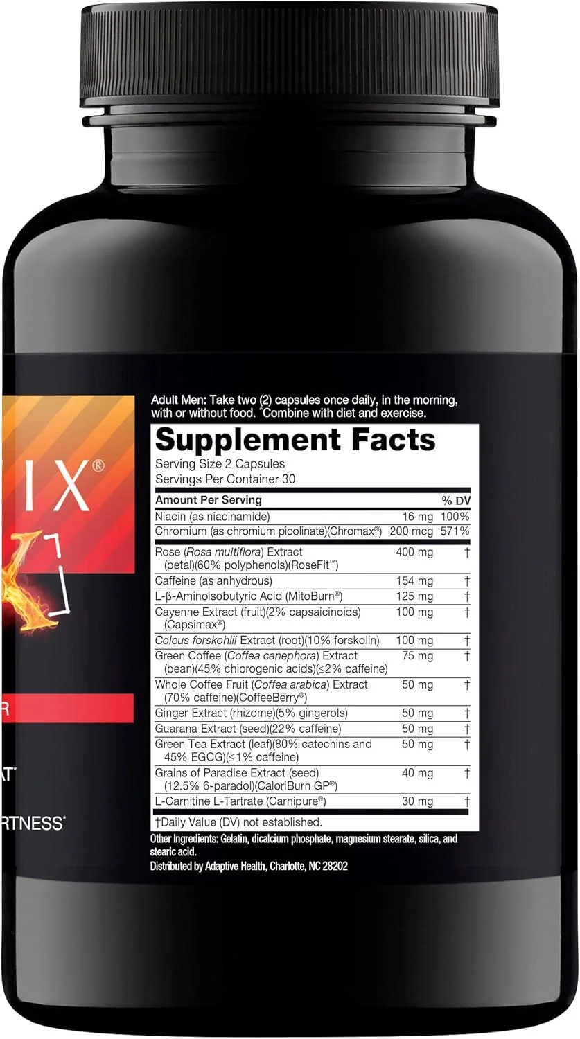 نوجنیکس ترمو-ایکس: مکمل چربی سوز ترموژنیک برای مردان، تسریع کننده شدید متابولیسم، 60 عدد