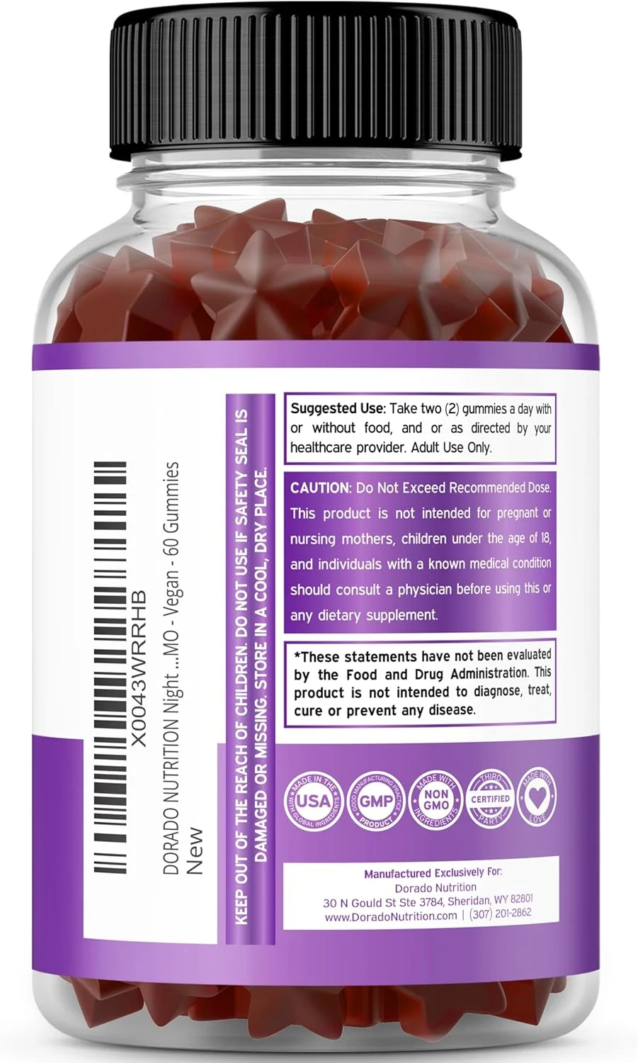 پاستیل های چربی سوز شبانه (60 عدد) کاهش وزن و متابولیسم - بدون شکر - پاستیل های مکمل ملاتونین با طعم تمشک لذیذ - مناسب گیاهخواران - تست شده توسط شخص ثالث - ساخت آمریکا (بسته 2 عددی)