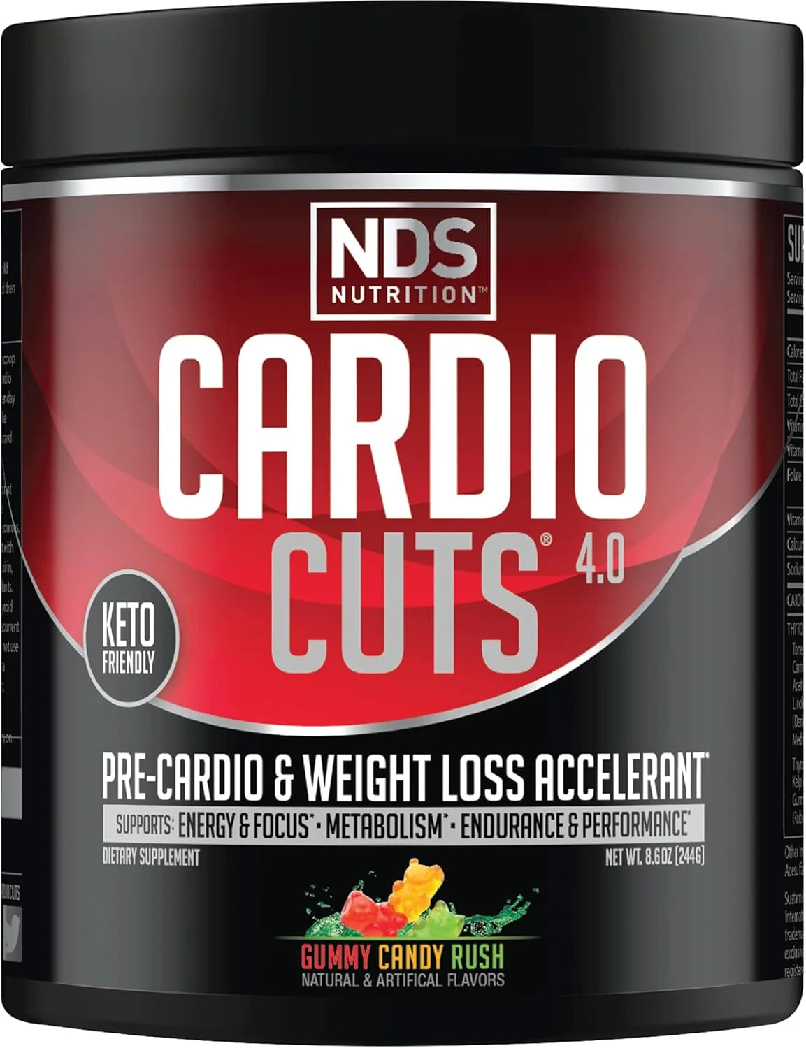 مکمل قبل از تمرین NDS Nutrition 4.0 - فرمول پیشرفته کاهش وزن و قبل از کاردیو با ال-کارنیتین، CLA، MCTs، ال-گلوتامین و روغن گلرنگ - گامی راش (40 سروینگ)