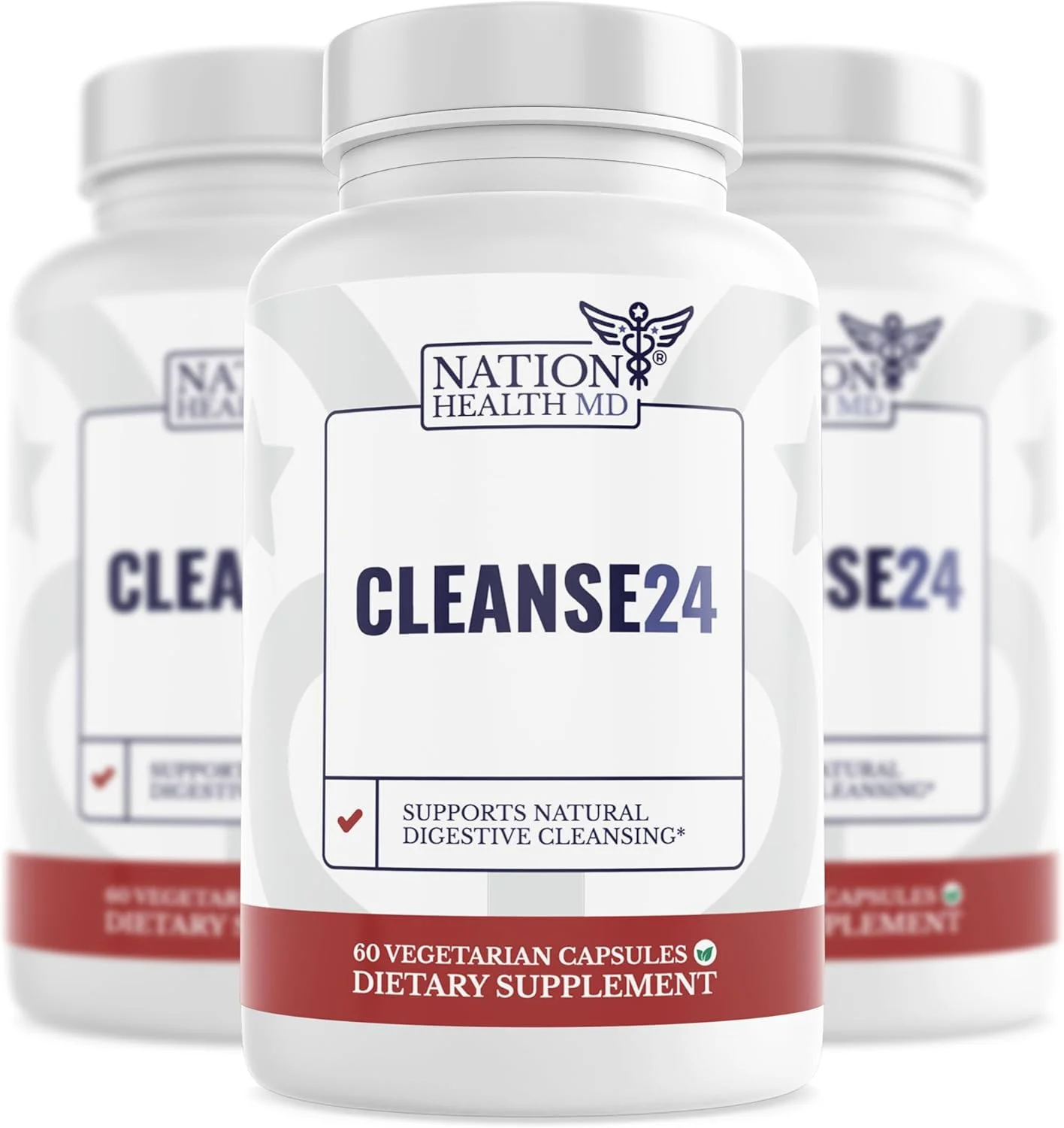 Cleanse24 - مکمل پاکسازی روده و پشتیبانی از دستگاه گوارش - حاوی پیاز، سیر، زردچوبه، پاپایا، گردوی سیاه، پودر درمنه شیرین، عصاره برگ زیتون - 180 کپسول Cleanse24 - مکمل پاکسازی روده و پشتیبانی از دستگاه گوارش - حاوی پیاز، سیر، زردچوبه، پاپایا، گردوی سیاه، پودر درمنه شیرین، عصاره برگ زیتون - 180 کپسول