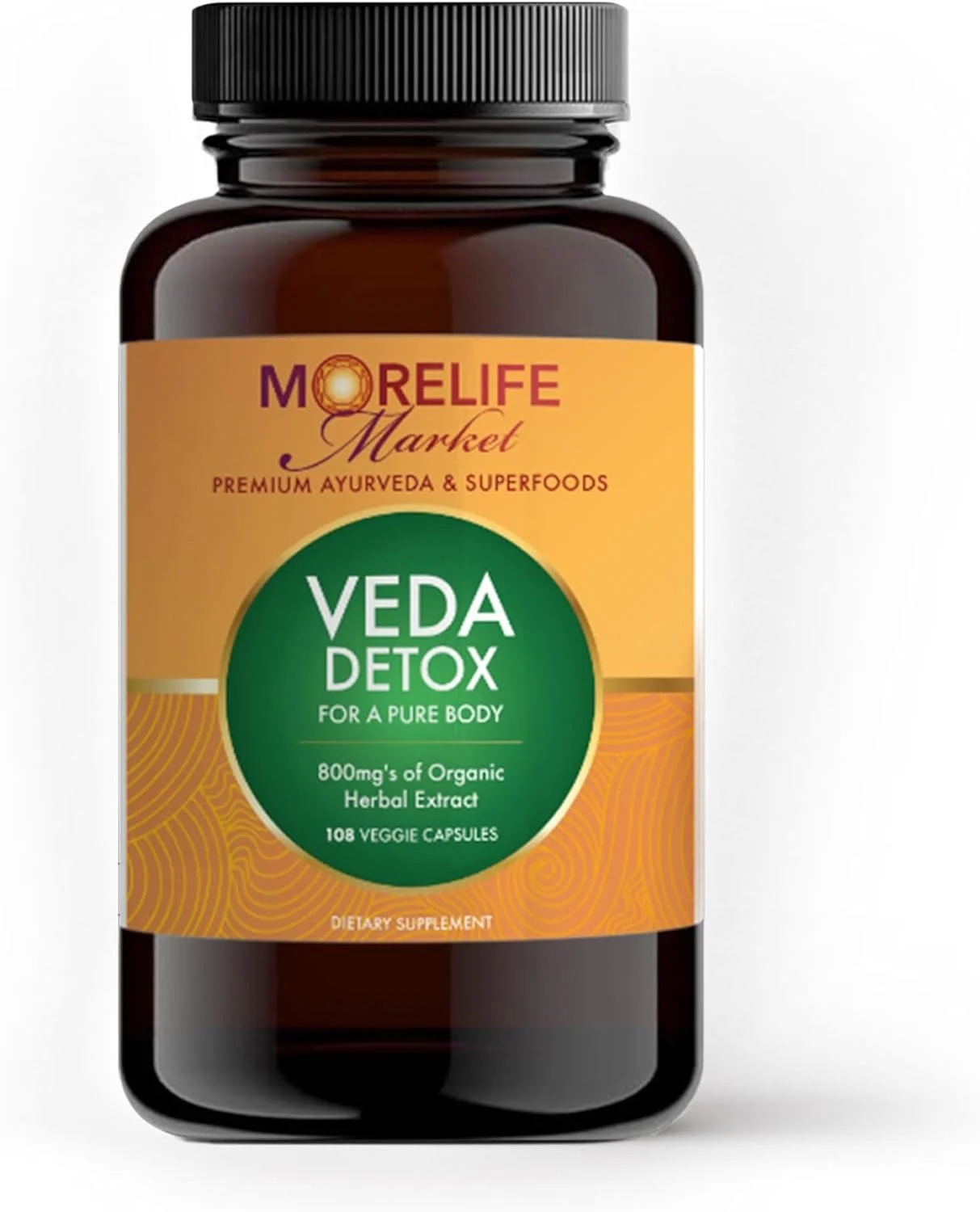 ودا دتوکس | فرمول گیاهی ممتاز با تریپالا گوگولو، نیم، زنجبیل و زردچوبه برای پشتیبانی از پاکسازی، هضم و گردش خون | ترکیب عصاره خالص آیورودا - 108 کپسول گیاهی