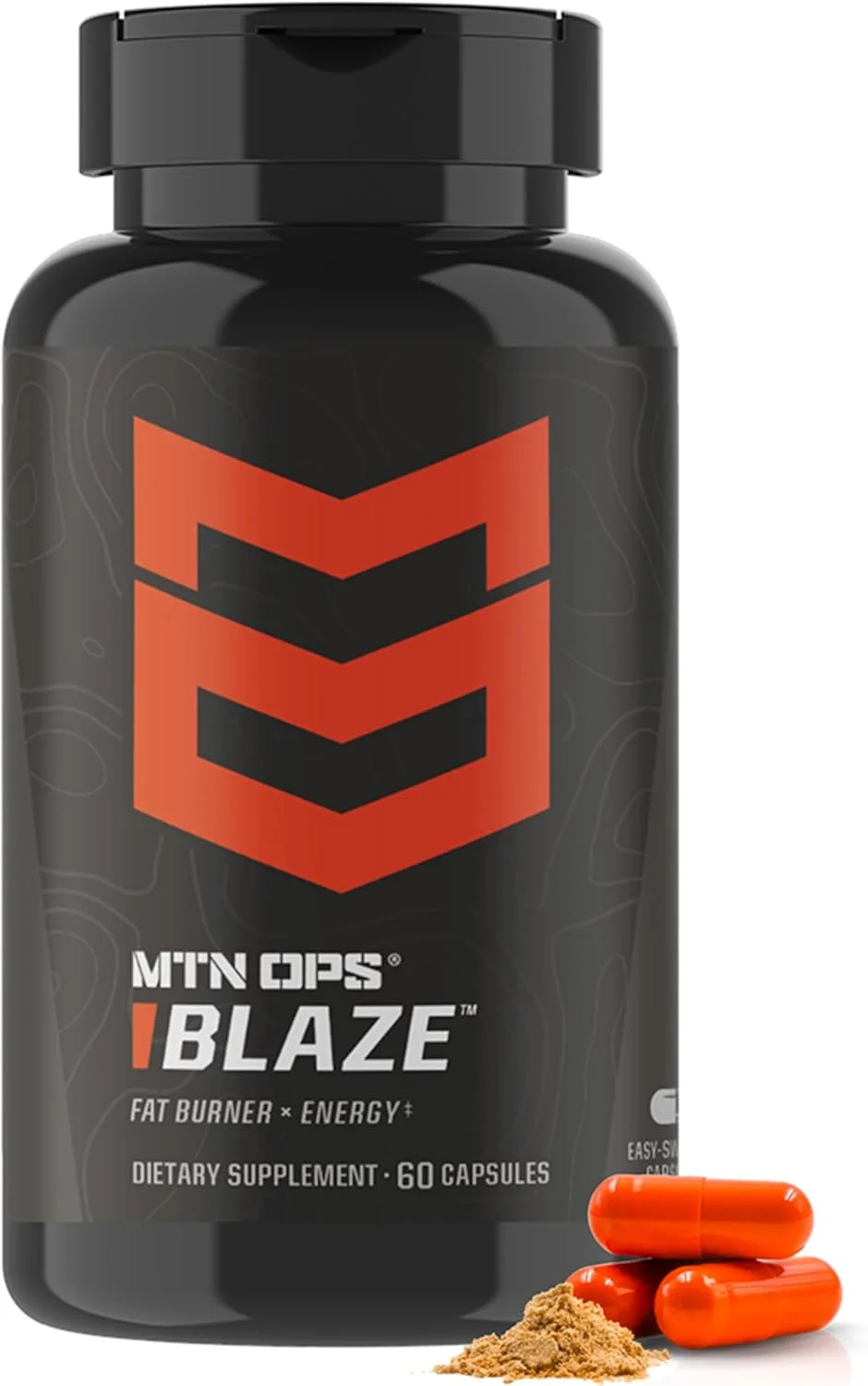 افزایش دهنده متابولیسم MTN OPS Blaze، قرص های کافئین با 210 میلی گرم کافئین در هر وعده برای افزایش انرژی، 30 سروینگ