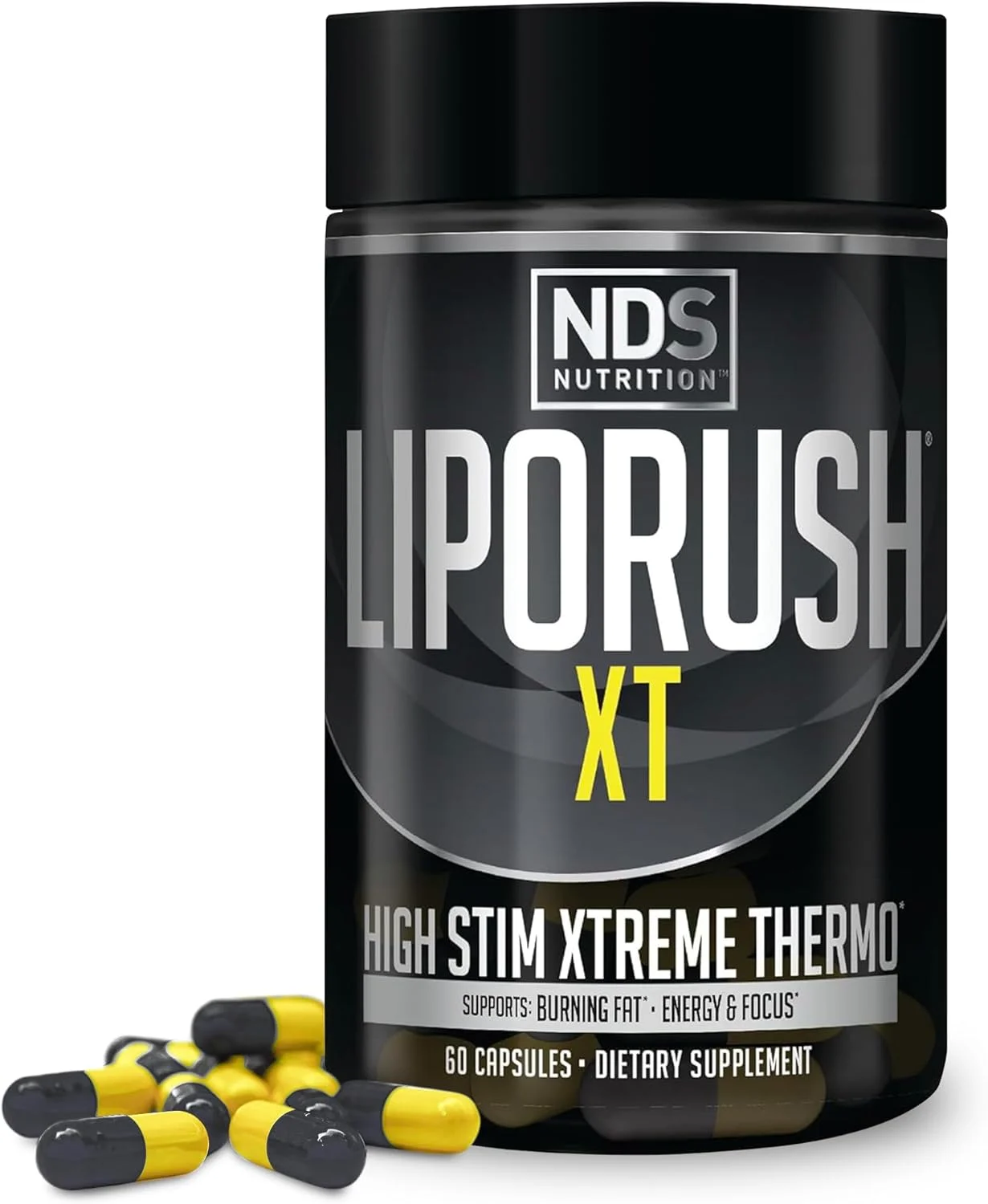 NDS Nutrition XT - ترموژنیک فوق العاده غلیظ با ال-کارنیتین و تی‌کرین برای کاهش چربی - پشتیبانی از حداکثر انرژی، تمرکز، کالری سوزی، ادرار آور، کنترل اشتها (60 کپسول)