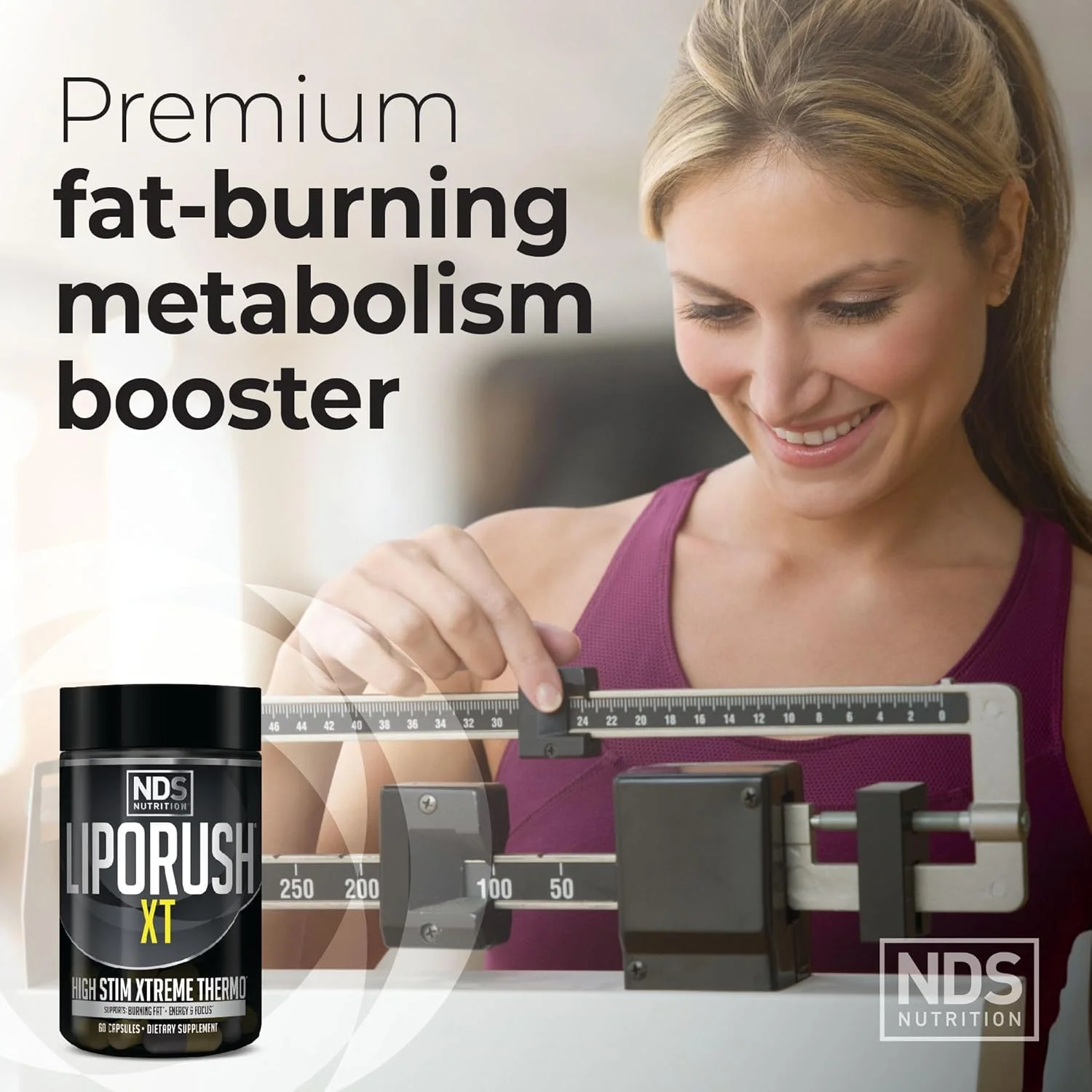 NDS Nutrition XT - ترموژنیک فوق العاده غلیظ با ال-کارنیتین و تی‌کرین برای کاهش چربی - پشتیبانی از حداکثر انرژی، تمرکز، کالری سوزی، ادرار آور، کنترل اشتها (60 کپسول)