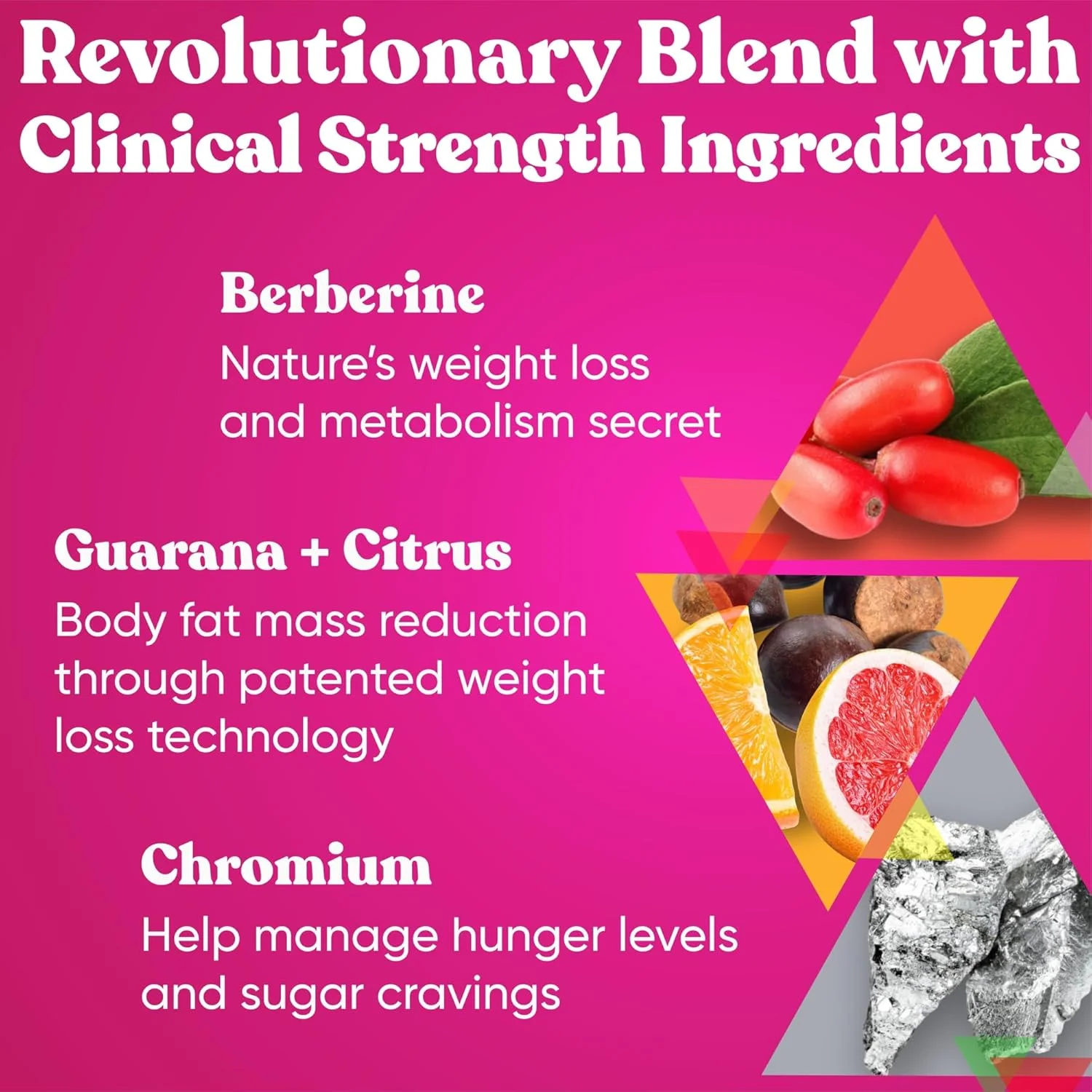 بسته 3 عددی مکمل افزایش متابولیسم برای بانوان - قرص کاهش وزن برای زنان - سرکوب کننده اشتها، چربی سوز، تقویت کننده متابولیسم - مبارزه با هوس و کاهش چربی شکم - بربرین، پیکولینات کروم و گوارانا