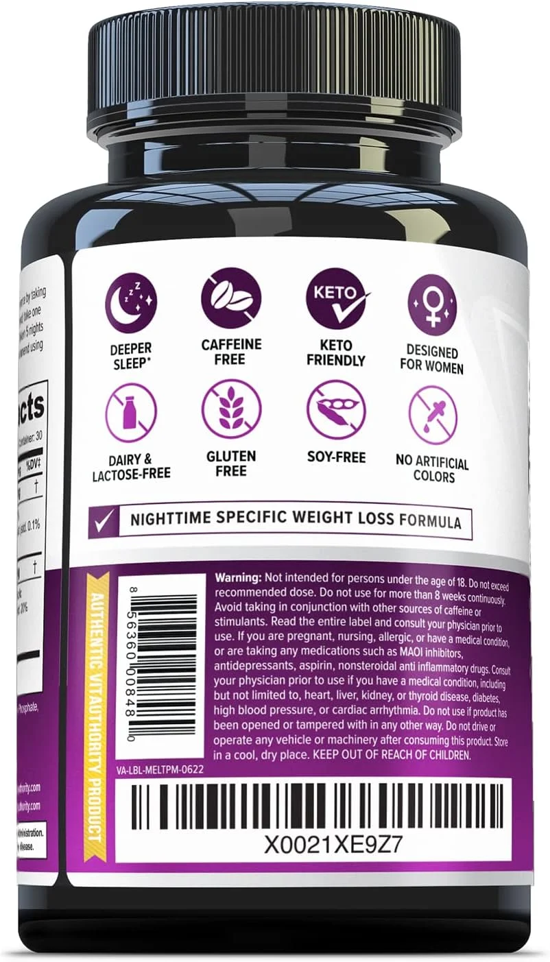 قرص های MELT PM Vitauthority: پشتیبانی طبیعی از خواب آرام تر، حاوی آشواگاندا و ال-تیانین - 30 سروینگ