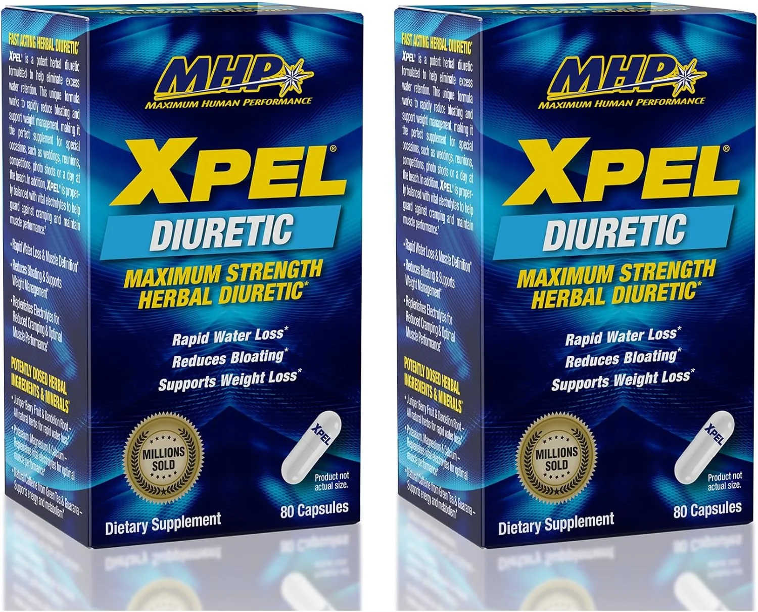 کپسول های دیورتیک MHP Xpel با قدرت حداکثری، 80 عدد (بسته 2 عددی) (بسته بندی ممکن است متفاوت باشد)