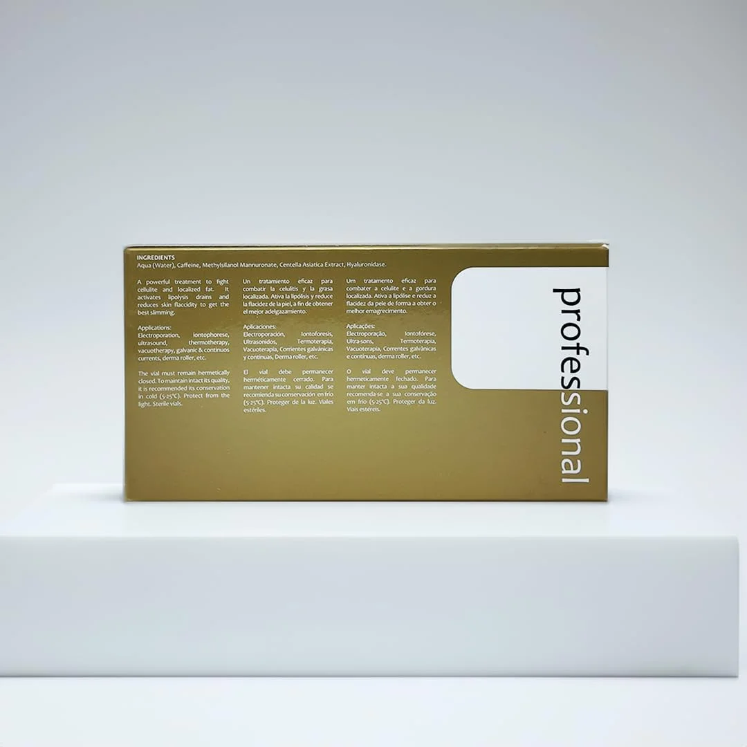 محلول زیبایی لاغری فیوژن چربی NY | کافئین، سیلیکون ارگانیک، سنتلا آسیایی، هیالورونیداز | 5 ویال 10 میلی لیتری | استفاده حرفه ای | ساخت اسپانیا