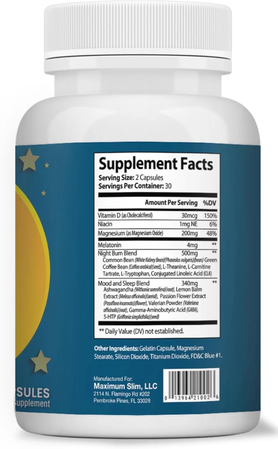 حداکثر پشتیبانی کاهش وزن در طول شب - چربی سوزی ملایم و کمک به خواب - انبه آفریقایی، رسوراترول و چای سبز - غیر GMO، وگان، 60 کپسول