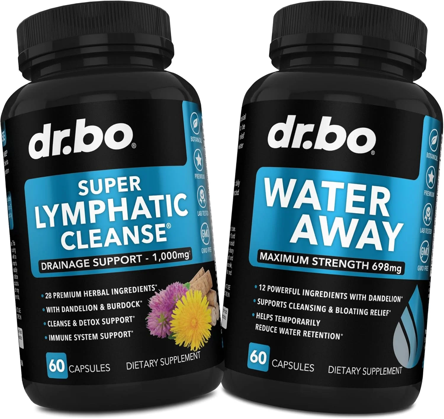 کپسول های مکمل تخلیه لنفاوی و دفع آب - محصولات پاک کننده گیاهی کامل برای پشتیبانی لنفاوی و قرص های ادرارآور طبیعی برای احتباس آب - سیستم پاکسازی و تخلیه سموم غدد لنفاوی