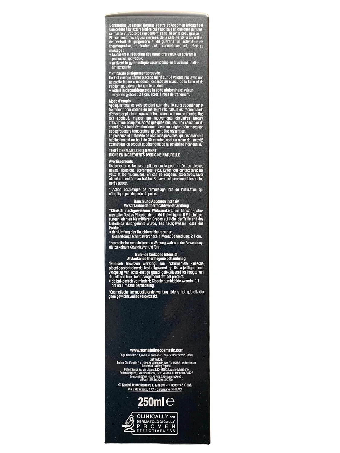 کرم لاغری فشرده شکم و دور کمر آقایان 250 میلی لیتر