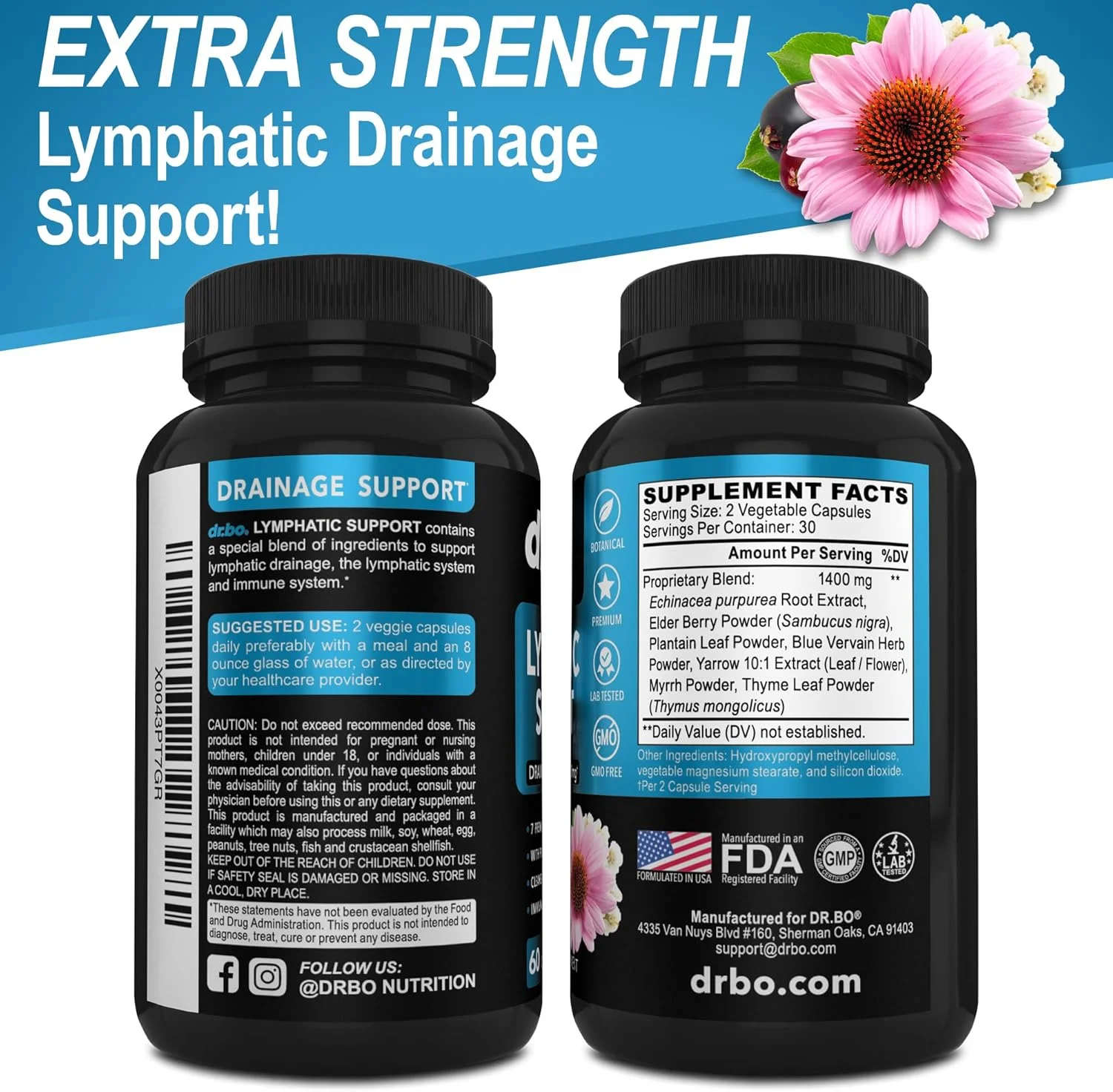 قرص های مکمل تخلیه لنفاوی - محصولات پاک کننده گیاهی کامل پشتیبانی لنفاوی با مکمل پشتیبانی سیستم لنفاوی اکیناسه برای گره ها، پاها و گردن - سیستم تخلیه پاک کننده سم زدایی گره لنفاوی