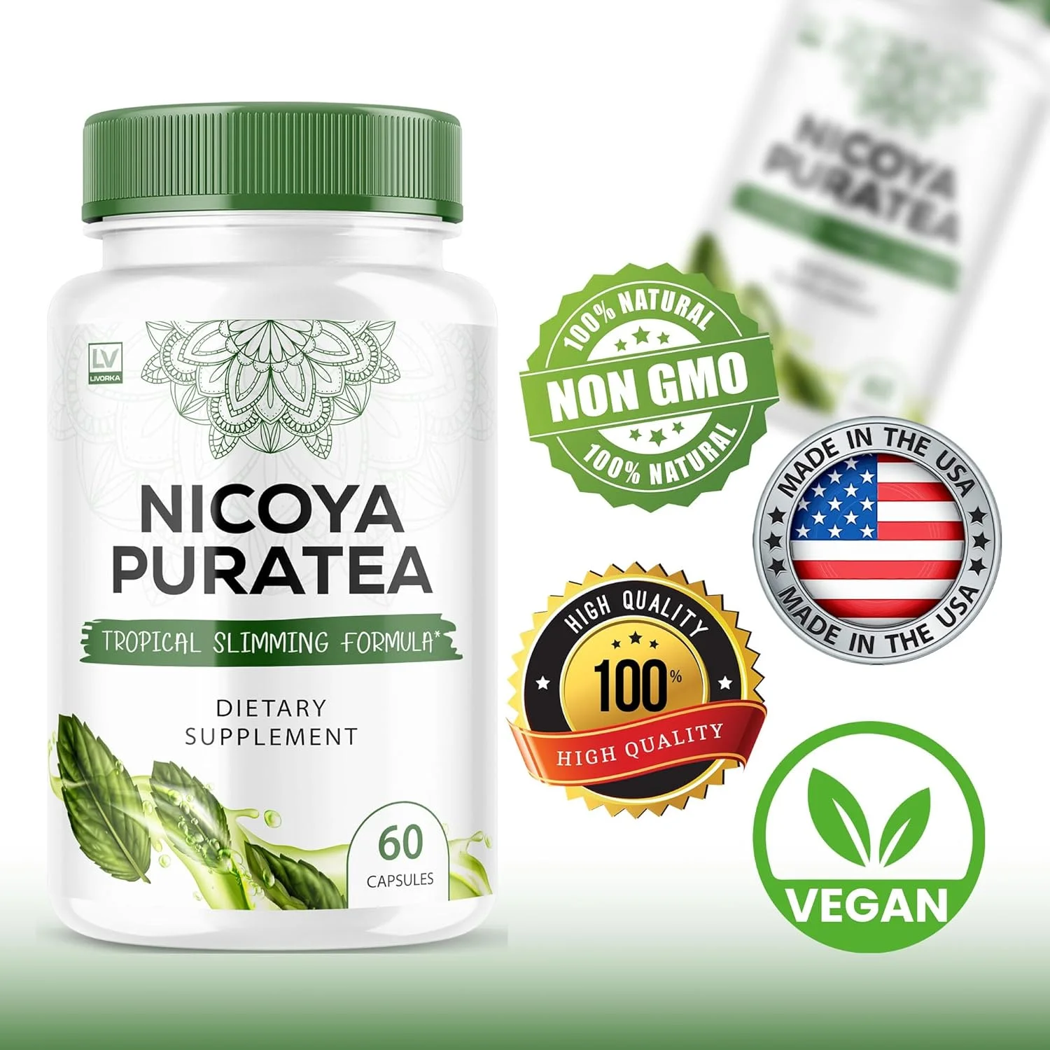 کپسول های نیکویا پوراتئا لیورکا (بسته 5 عددی)، چای نیکویا پوراتئا، قرص های چای نیکویا پورا، کیسه های چای نیکویا پورا، کپسول های چای نیکویا پورا، فرمول پیشرفته نیکویا پوراتئا، 300 کپسول برای 5 ماه