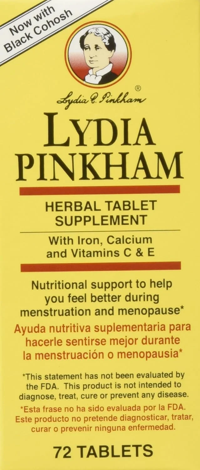 قرص های مکمل گیاهی لیدیا پینکهام برای حمایت از دوران قاعدگی و یائسگی، 72 عدد قرص های مکمل گیاهی لیدیا پینکهام برای حمایت از دوران قاعدگی و یائسگی، 72 عدد