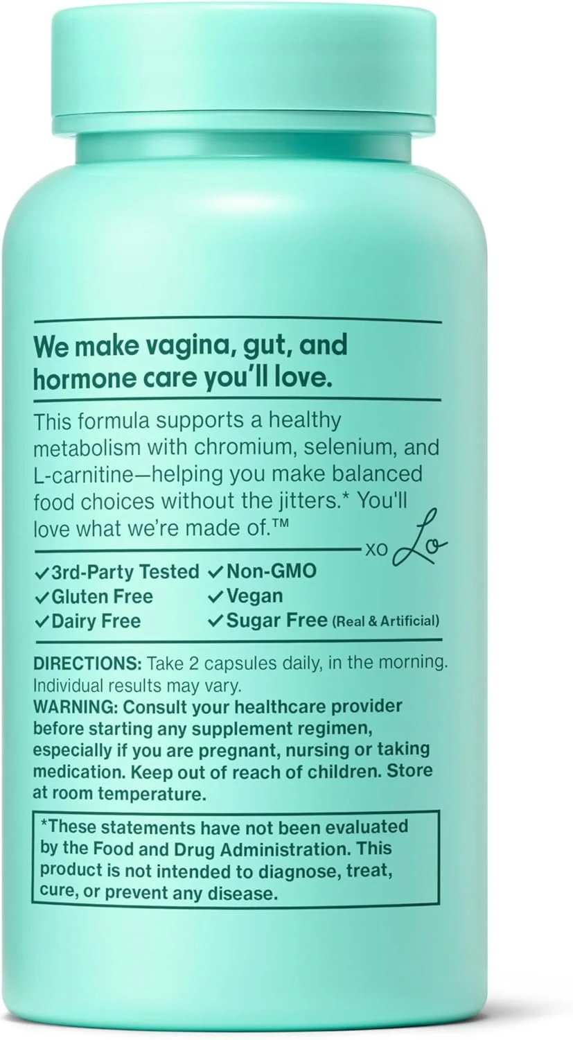 لاو ولنس هلو برن بالانس | تقویت کننده متابولیسم برای زنان | پشتیبانی از انرژی، کنترل هوس و پشتیبانی از تیروئید با سلنیوم و چای سبز | غیر GMO، بدون گلوتن و وگان | 60 عدد