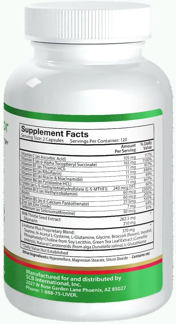 کپسول های سم زدای کبد پلاس با خار مریم و آنتی اکسیدان ها (240 عدد)