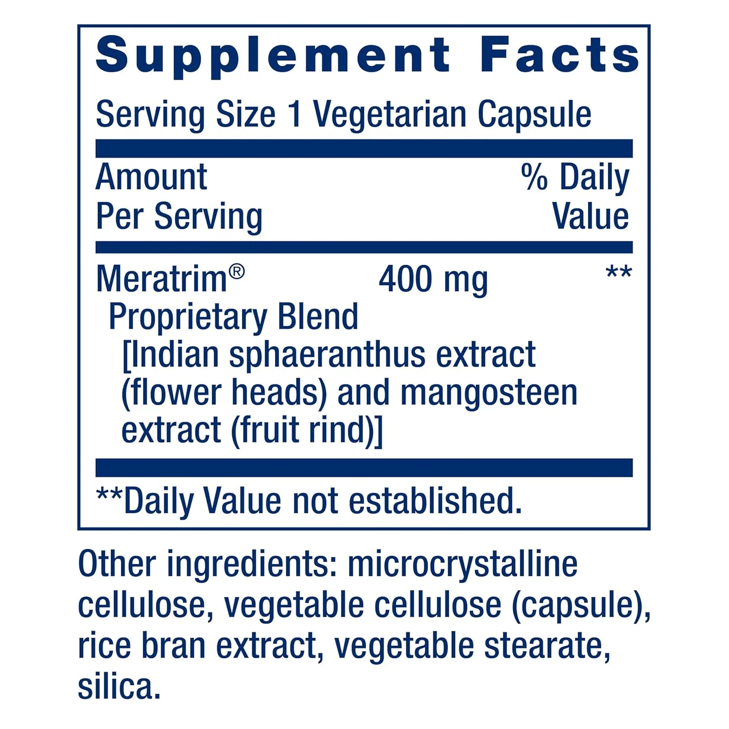 مکمل کنترل دور کمر لایف اکستنشن، S. indicus، منگوستین، Meratrim®، وزن سالم، دور کمر، غیر تراریخته، بدون گلوتن، گیاهی، 60 کپسول