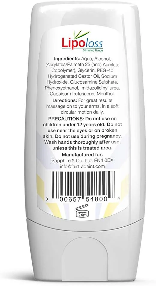 ژل چربی سوز لیپولاس ۱۰۰ میلی لیتر برای کمک به کاهش چربی های بدن! این ژل حاوی فرمولاسیون منحصر به فردی است که برای هدف قرار دادن سلول های چربی و تجزیه و جلوگیری از تجمع چربی طراحی شده است! این ژل باید روزانه روی بدن شما استفاده شود و اجازه دهید جذب پوست شود.