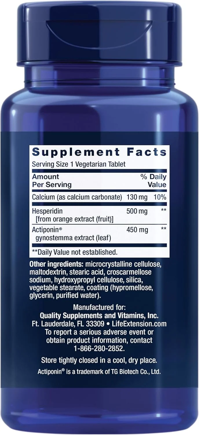 فعال کننده متابولیک AMPK لایف اکستنشن، هسپریدین، جی. پنتافیلوم، مبارزه با چربی های ناخواسته شکم، هدف قرار دادن چربی کلی بدن، بدون گلوتن، گیاهی، روزانه 1 عدد، غیر تراریخته، 30 قرص