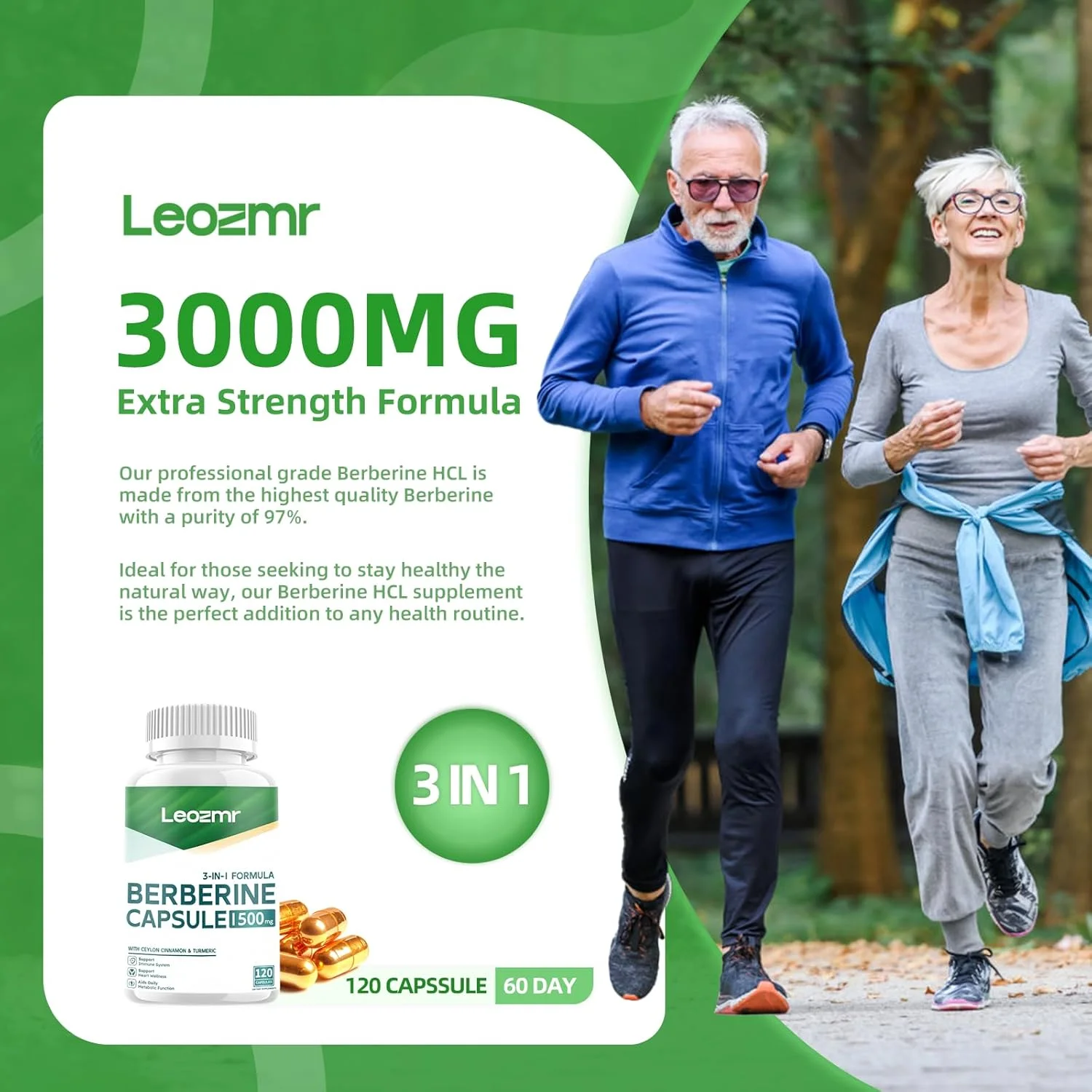 مکمل بربرین - 1500 میلی گرم بربرین در هر وعده، 120 کپسول - بربرین HCI - بربرین پلاس - به علاوه دارچین خالص سیلان