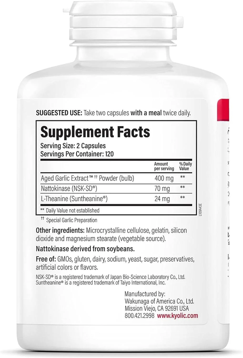 عصاره سیر کهنه شده کیولیک فرمول 109، سلامت فشار خون، 240 کپسول