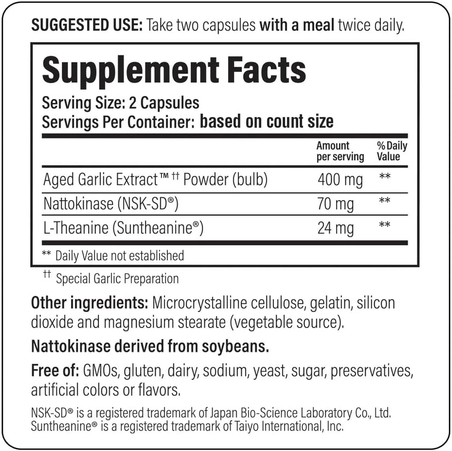 عصاره سیر کهنه شده کیولیک فرمول 109، سلامت فشار خون، 240 کپسول