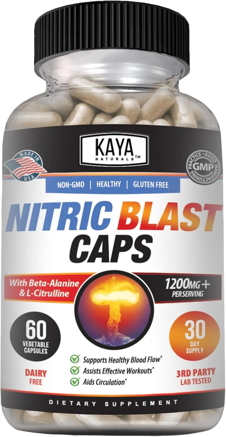 مکمل گیاهی Kaya Naturals مدل Nitric Blast ظرف ۶۰ عددی