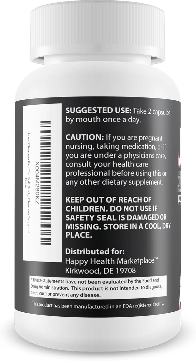 جاوا کلنز پرو - بهترین پشتیبانی برای پاکسازی کامل بدن - فرمول پاکسازی قهوه - قرص های گیاهی پاکسازی روده بزرگ - همراه با قهوه برای پاکسازی روده و کبد