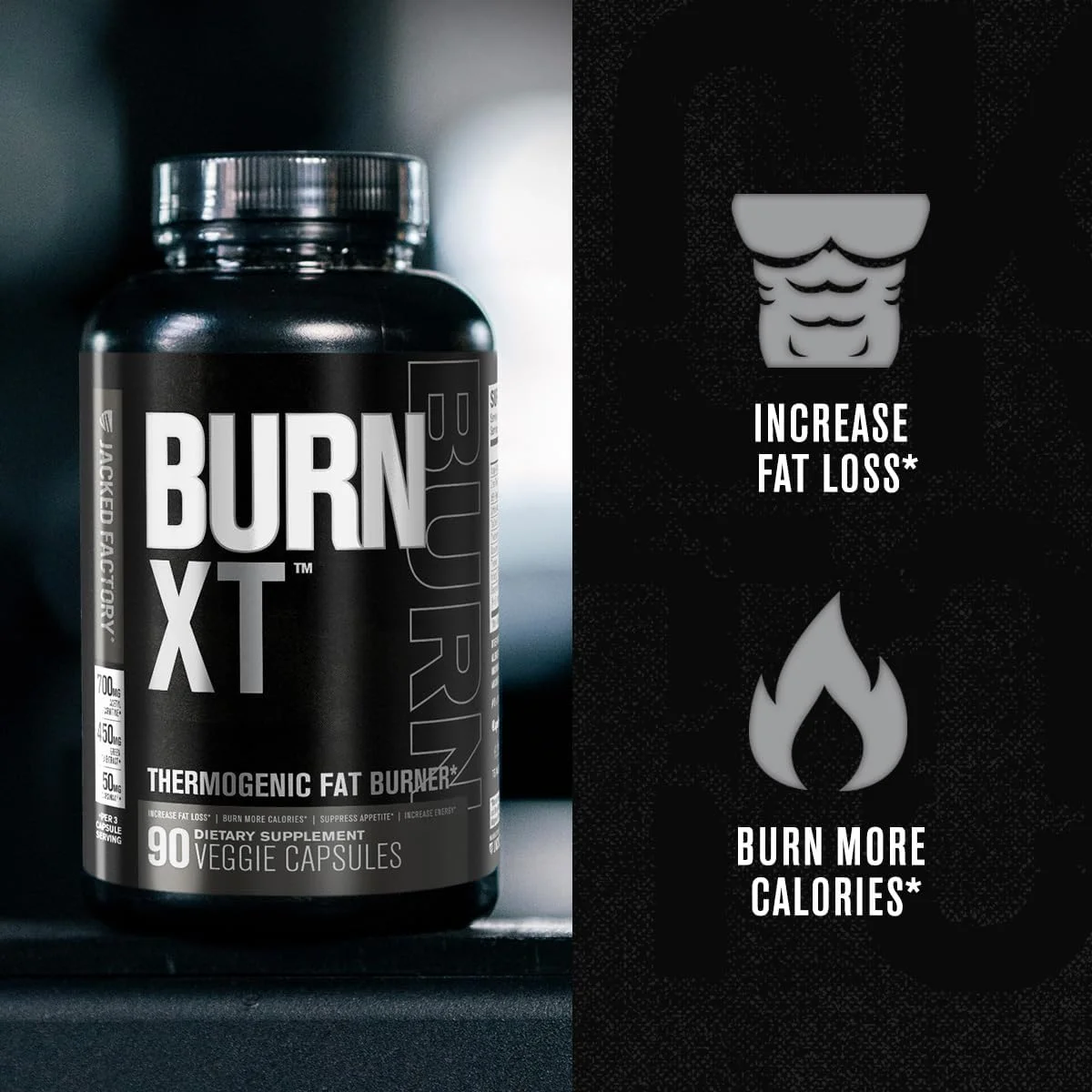 مکمل چربی سوز ترموژنیک جکد فکتوری Burn XT - سرکوب کننده اشتها و تقویت کننده انرژی نوتراپیک (90 کپسول) و مکمل کاهش وزن Lean PM، پشتیبانی از خواب (60 کپسول)
