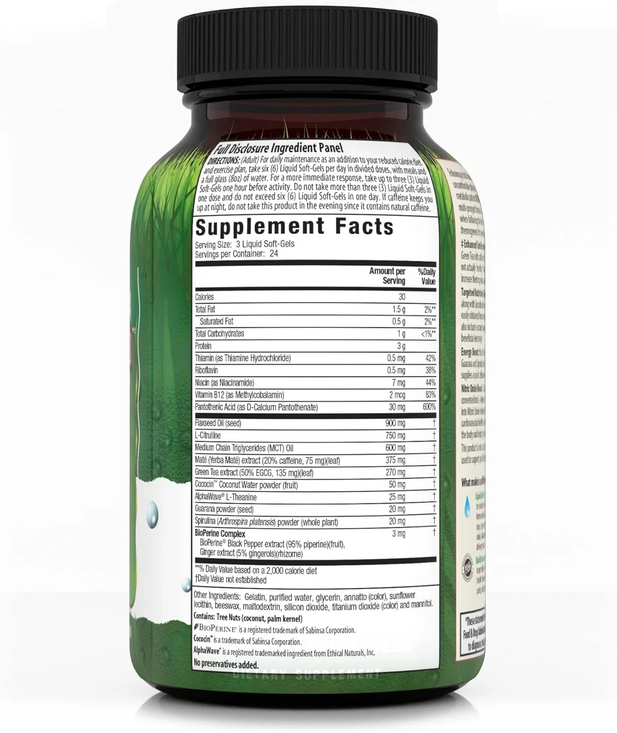 ایرون نچرالز کتو-کارما چربی سوز قرمز 72 سافت ژل