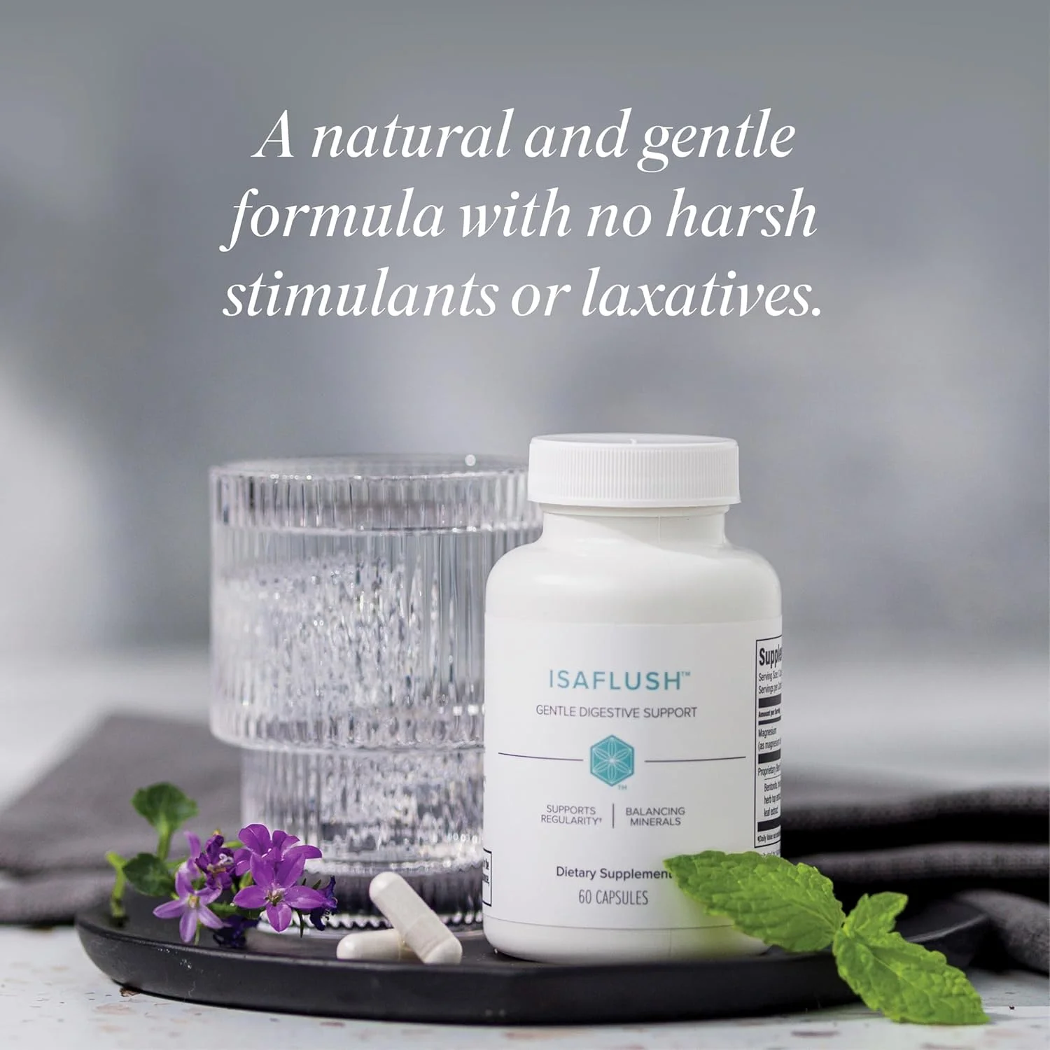 ایسا فلاش ایزوژنیکس - پشتیبانی ملایم از دستگاه گوارش با مواد معدنی متعادل برای تشویق به نظم - بدون ملین های قوی - 60 کپسول