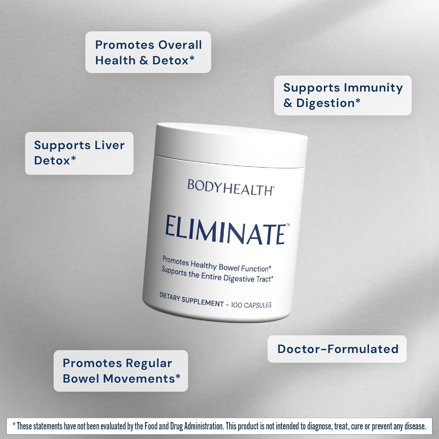 پاک کننده روده بادی هلث - سم زدایی و پاکسازی روده بزرگ، قرص های ملین ملایم و رفع یبوست روده برای بزرگسالان، پاکسازی بدن برای سلامت روده بزرگ و روده تمیز (100 کپسول)