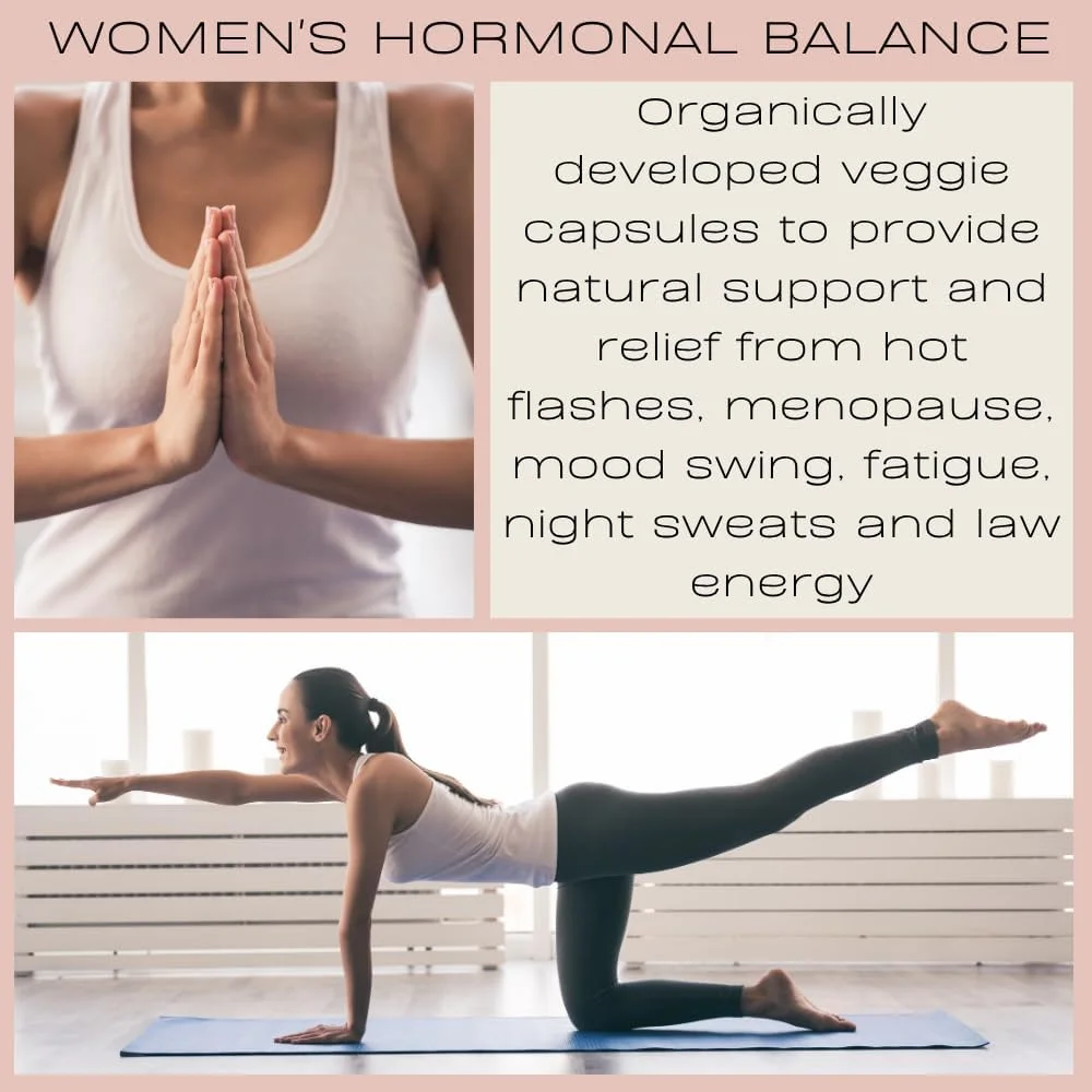 مکمل تعادل هورمونی برای زنان - قرص های طبیعی انرژی و خلق و خوی زنانه - مکمل تسکین گرگرفتگی یائسگی با ویتکس چستبری، دونگ کوای، پودر ریشه ماکا، جینسینگ - 90 کپسول گیاهی