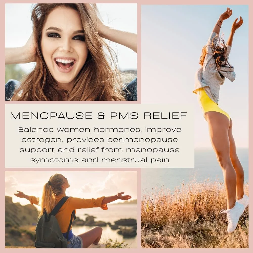 مکمل تعادل هورمونی برای زنان - قرص های طبیعی انرژی و خلق و خوی زنانه - مکمل تسکین گرگرفتگی یائسگی با ویتکس چستبری، دونگ کوای، پودر ریشه ماکا، جینسینگ - 90 کپسول گیاهی