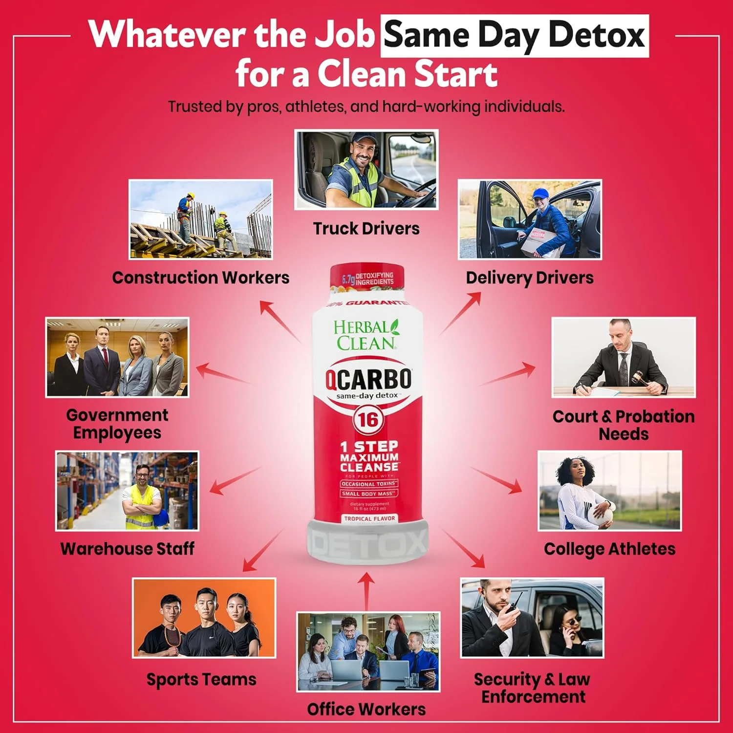 نوشیدنی پاک کننده بدن کیوکاربو 16 با طعم استوایی (473 میلی لیتر) - نوشیدنی سم زدای کامل بدن* حاوی ویتامین B2 و ویتامین B12 برای آقایان و بانوان