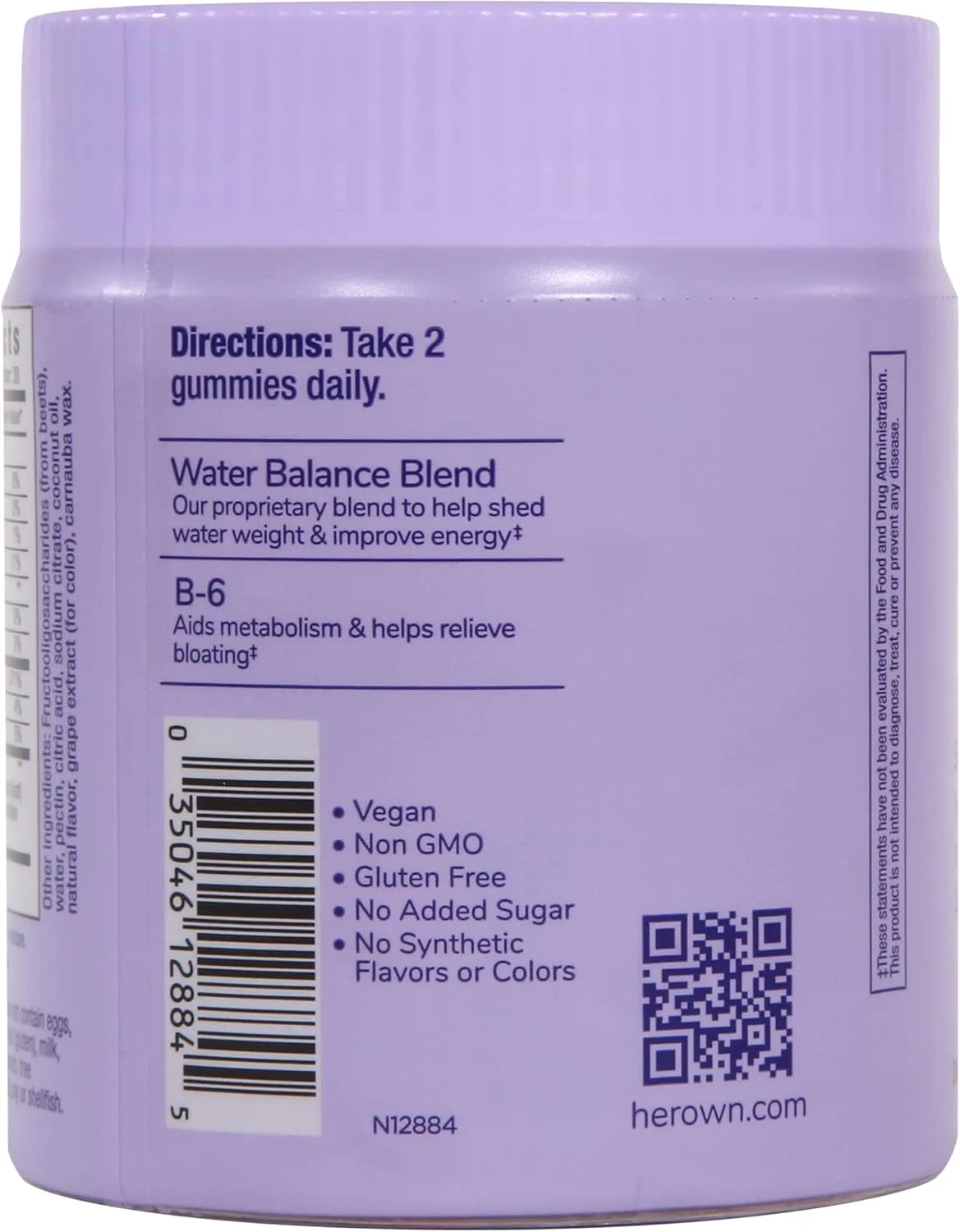 پاستیل ضد نفخ، تسکین دهنده نفخ و گاز، کمک به کاهش احتباس آب، پشتیبانی از انرژی، حاوی سرکه سیب و قاصدک، فاقد گلوتن و سویا، گیاهی، 60 پاستیل، 60 سروینگ