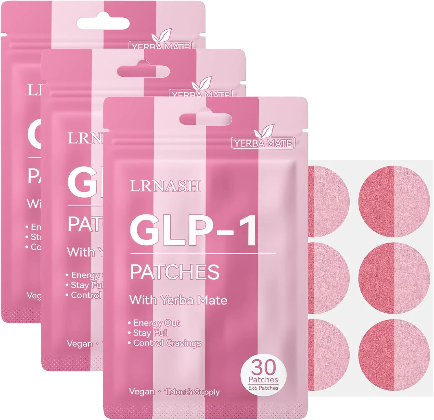 برچسب های حاوی یربا ماته برای آقایان و بانوان - 30 عدد - بسته 3 عددی