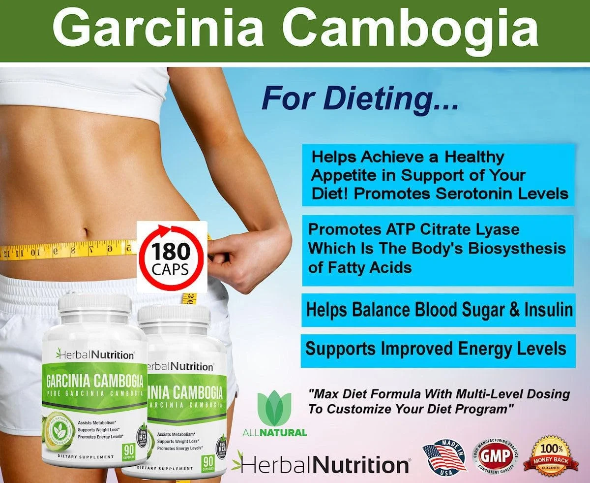 گارسینیا کامبوجیا نوتریشن گیاهی برای مدیریت وزن و مدیریت سنگ کلیه، 2 بطری 90 عددی، 180 کپسول، ترکیب 60% و 95% HCA، دوز مصرفی 700 میلی گرم - 2400 میلی گرم