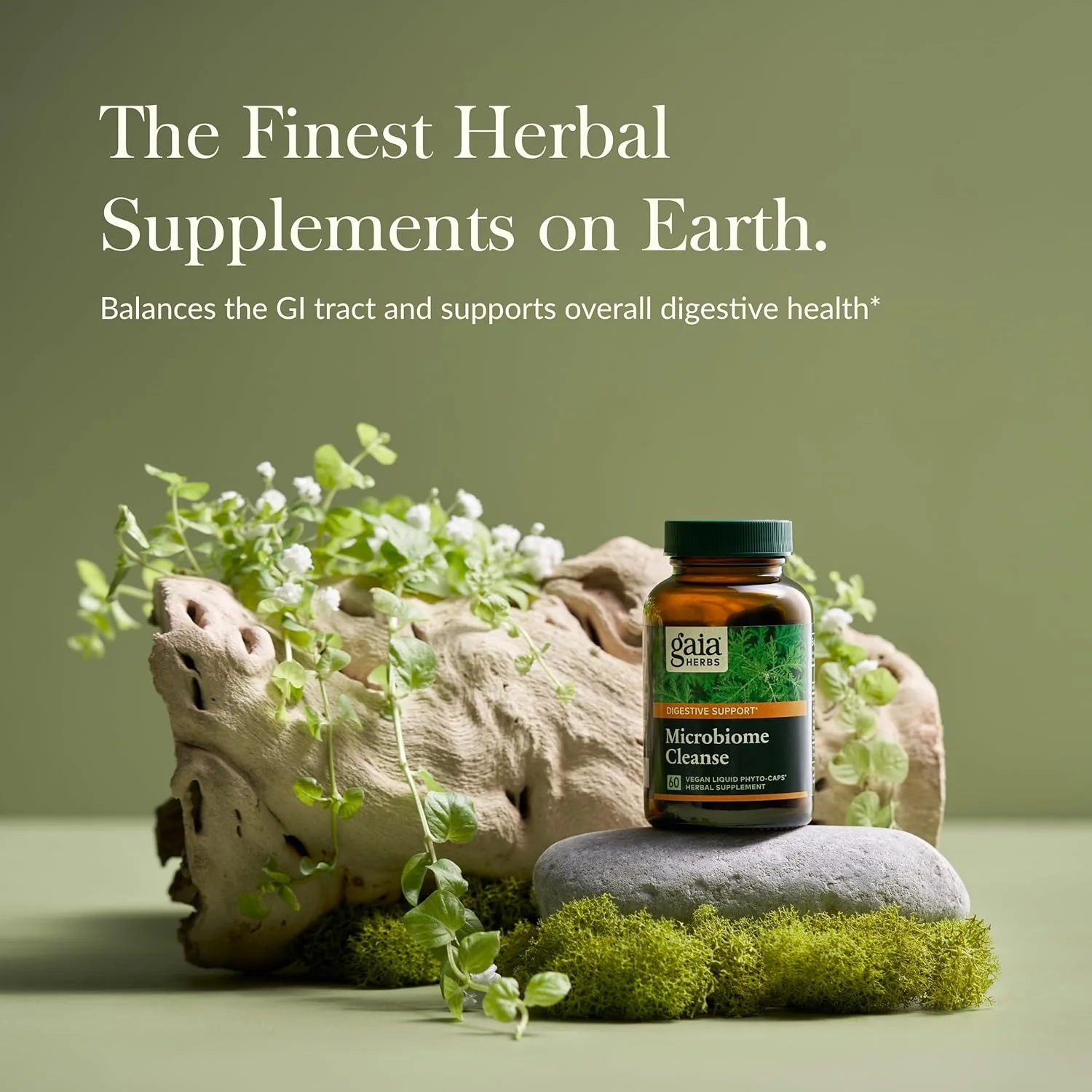 پاک کننده میکروبیوم گیاهان Gaia - حاوی گردوی سیاه، درمنه شیرین، پونه کوهی و نعناع فلفلی - کمک به تعادل دستگاه گوارش و حمایت از سلامت دستگاه گوارش - 60 کپسول مایع گیاهی وگان (مناسب برای 30 روز)