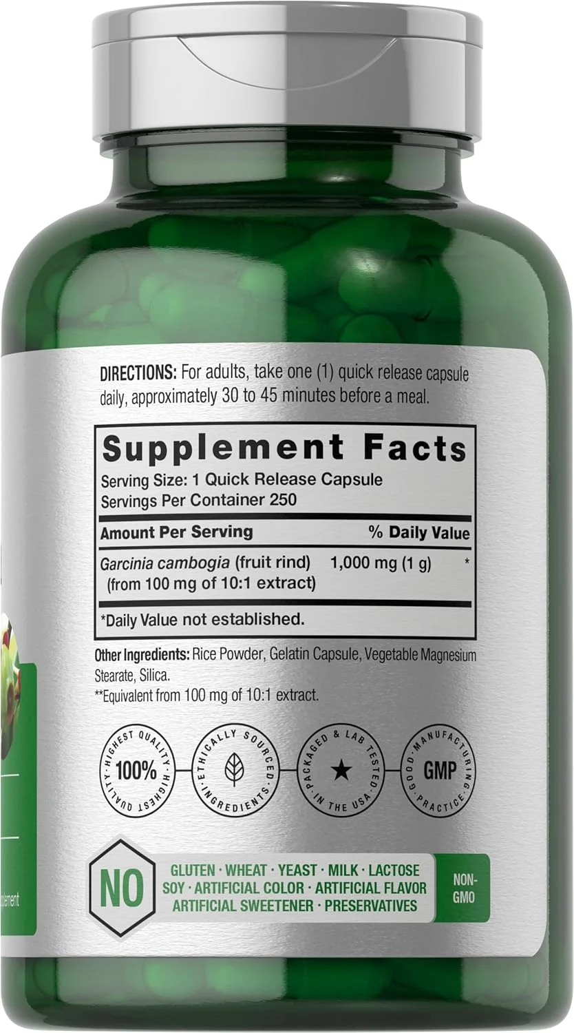 کپسول عصاره گارسینیا کامبوجیا هورباخ | 1000 میلی گرم | 250 کپسول | مکمل عصاره گیاهی | غیر تراریخته، بدون گلوتن