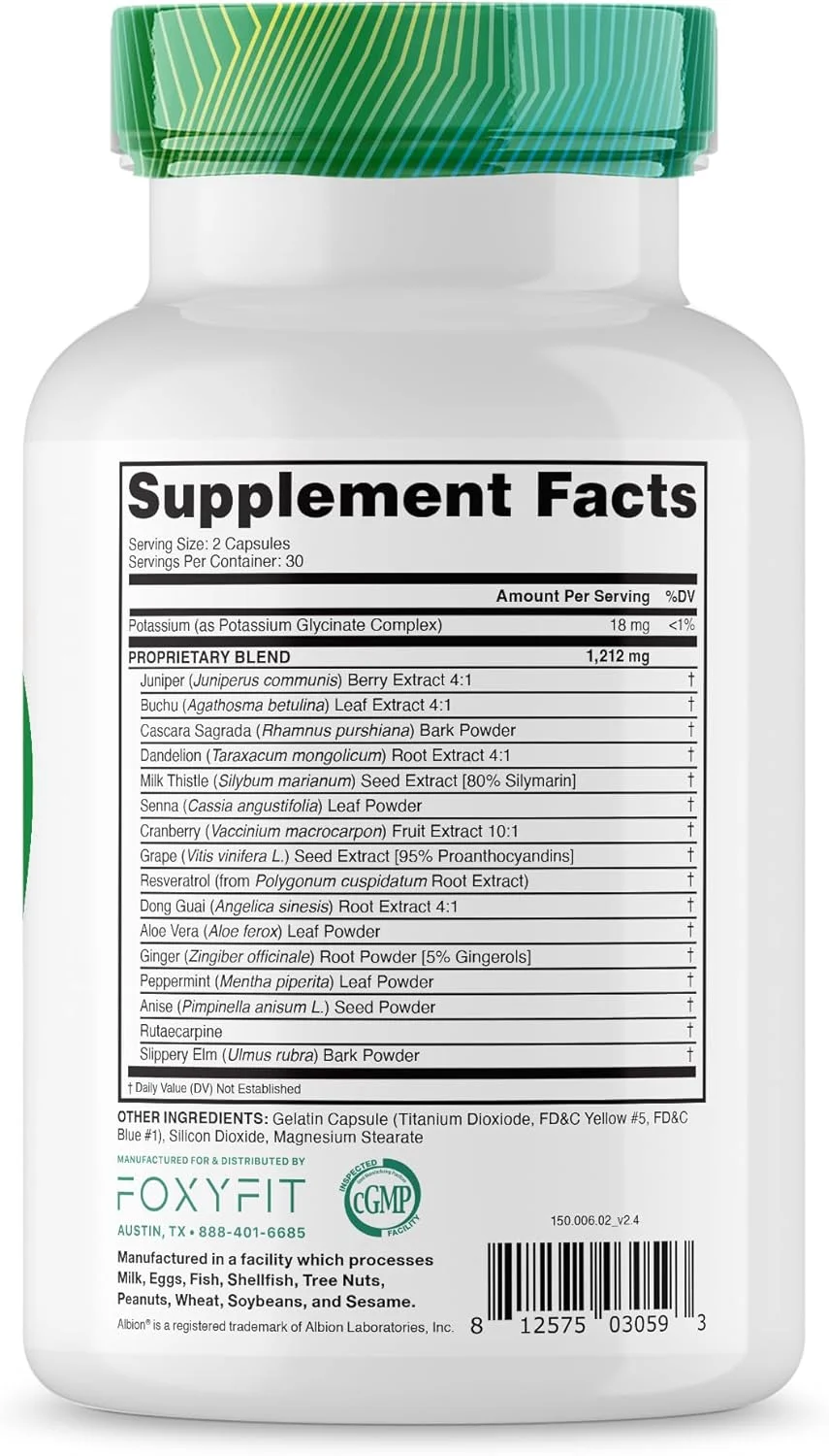 فرمول سم زدایی 30 روزه مخصوص بانوان برای پشتیبانی از عملکرد هضم سالم، ترویج سم زدایی و تعادل از درون*