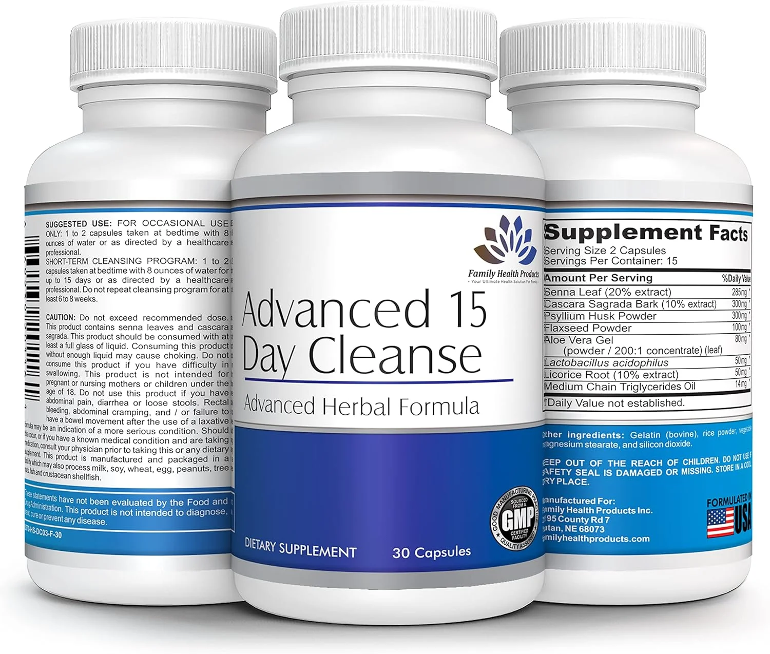 پاک کننده روده بزرگ - قرص های سم زدایی برای زنان یا مردان، مکمل 15 روزه با مکمل پروبیوتیک سوپرفودها، پاک کننده 15 روزه برای حرکات سالم روده | 30 کپسول، 15 وعده